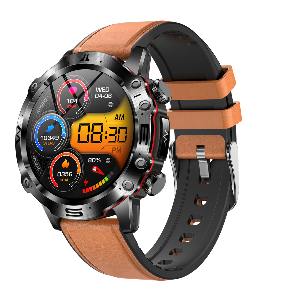ECG Health Smartwatch | Blood Pressure, Blood Sugar Monitoring & Bluetooth Calls for Sports and Fitness Tracking