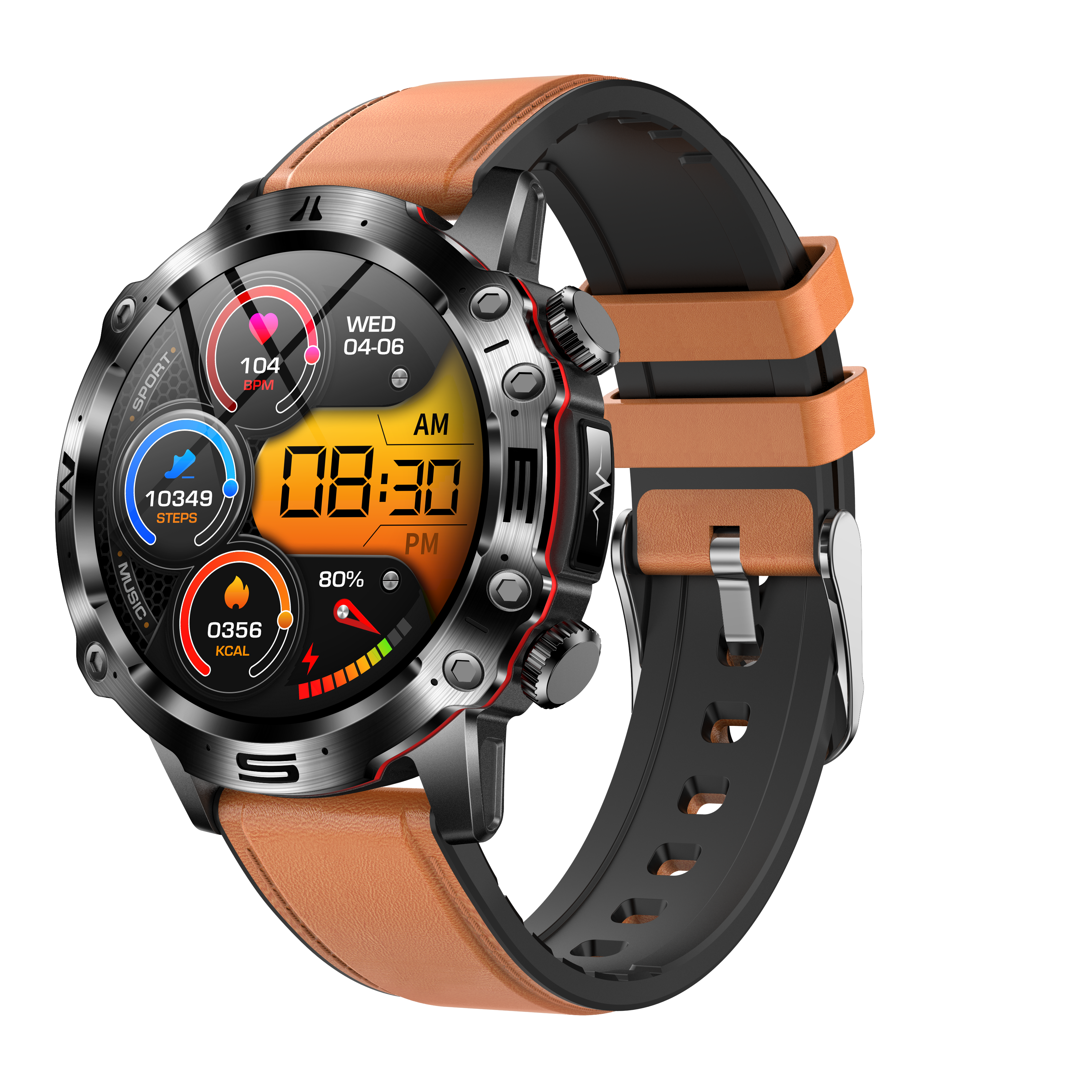 ECG Health Smartwatch | Blood Pressure, Blood Sugar Monitoring & Bluetooth Calls for Sports and Fitness Tracking