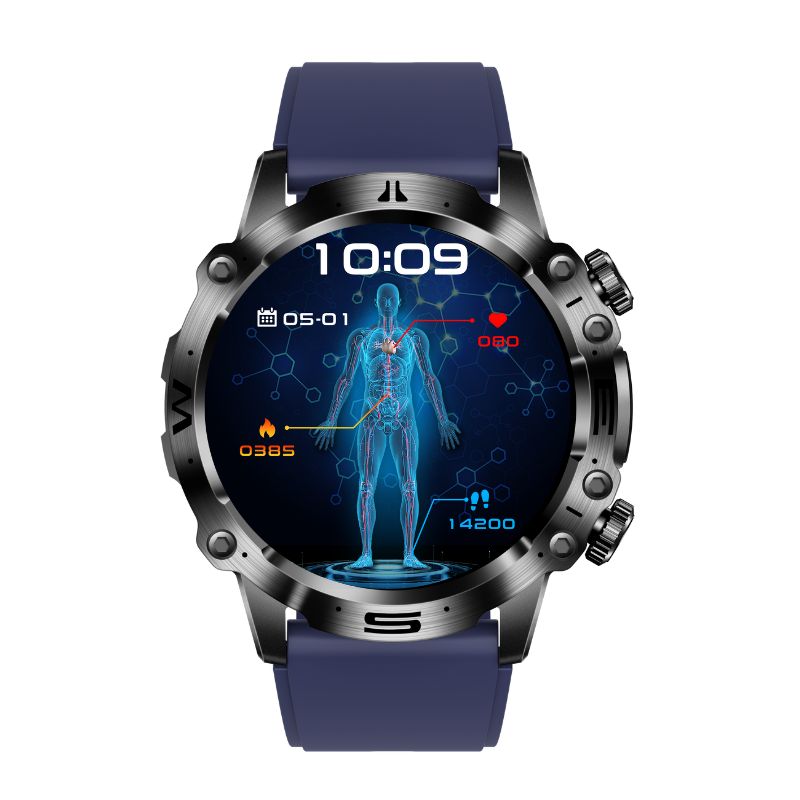 ECG Health Smartwatch | Blood Pressure, Blood Sugar Monitoring & Bluetooth Calls for Sports and Fitness Tracking
