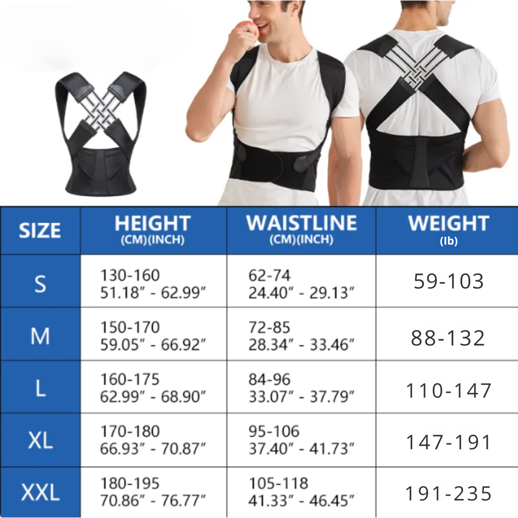 Back Harness for Posture Correction - Adjustable Support for Improved Alignment
