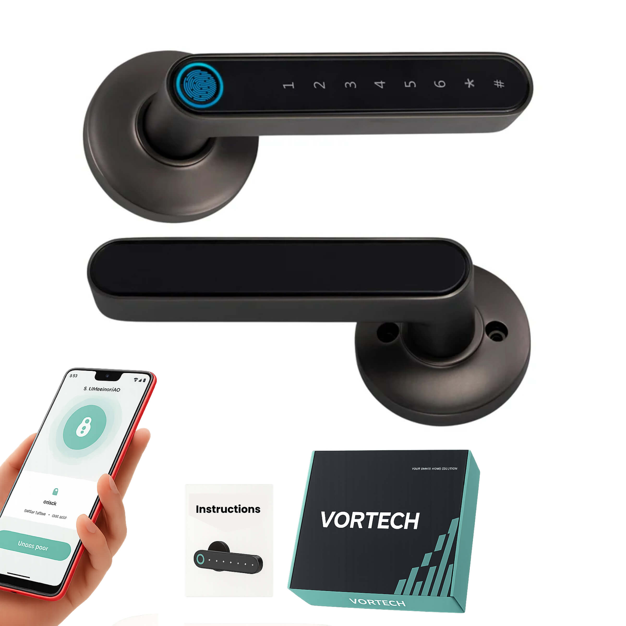 Smart Fingerprint Door Lock – Secure & Convenient Keyless Access for Home & Office