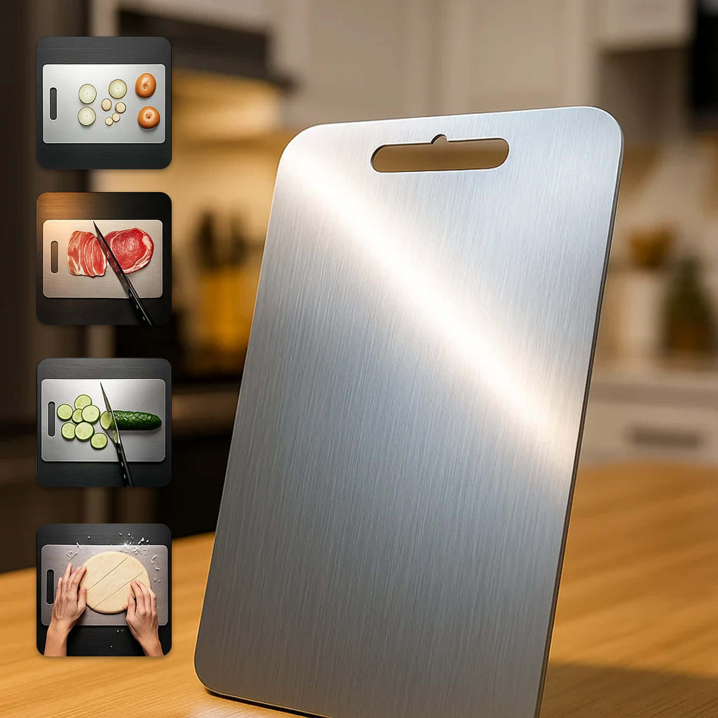 Titanium Cutting Board | Scratch-Proof, Non-Toxic & Dishwasher-Safe for Safe Food Preparation