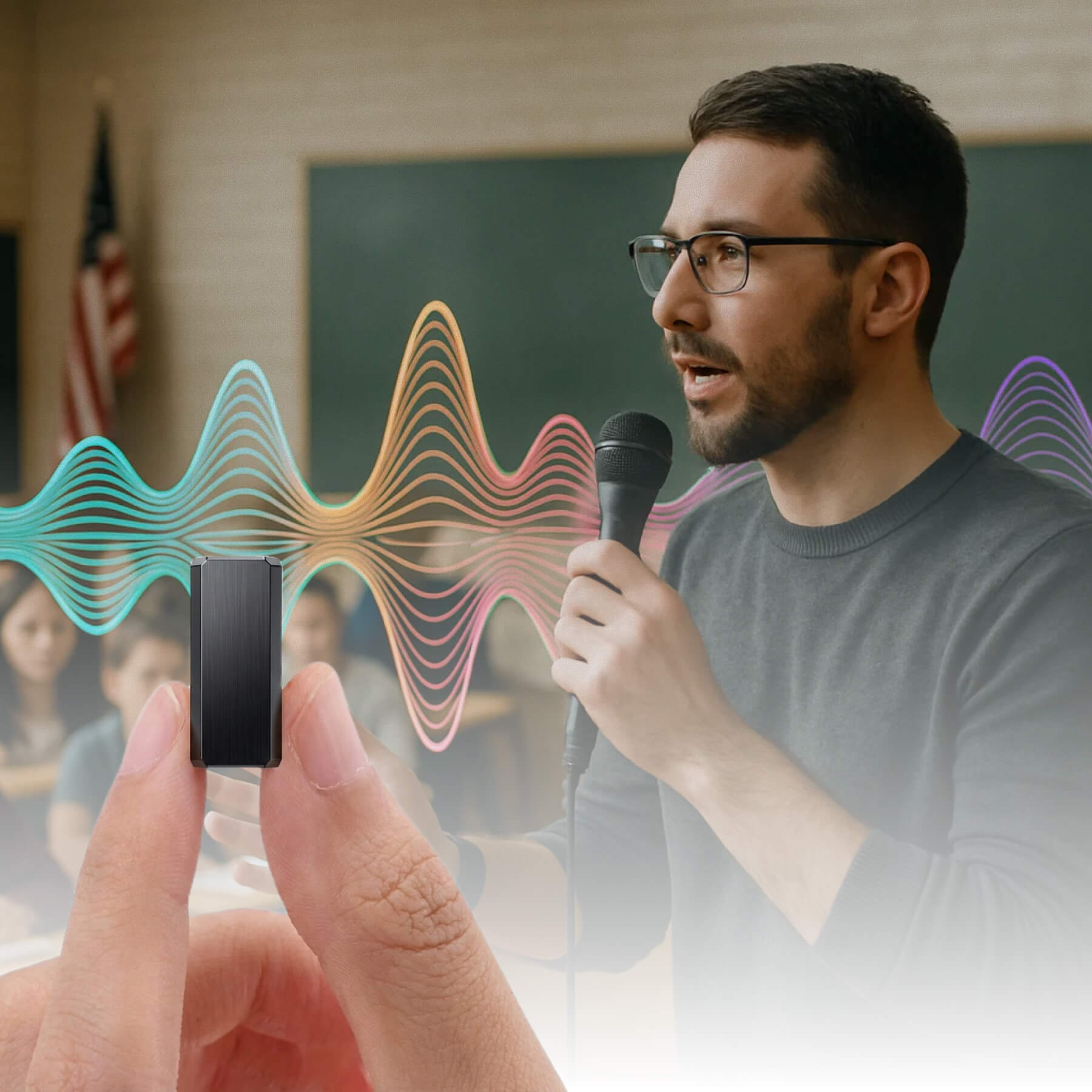 Voice Activated Recorder – Mini Audio Device | Rechargeable Battery