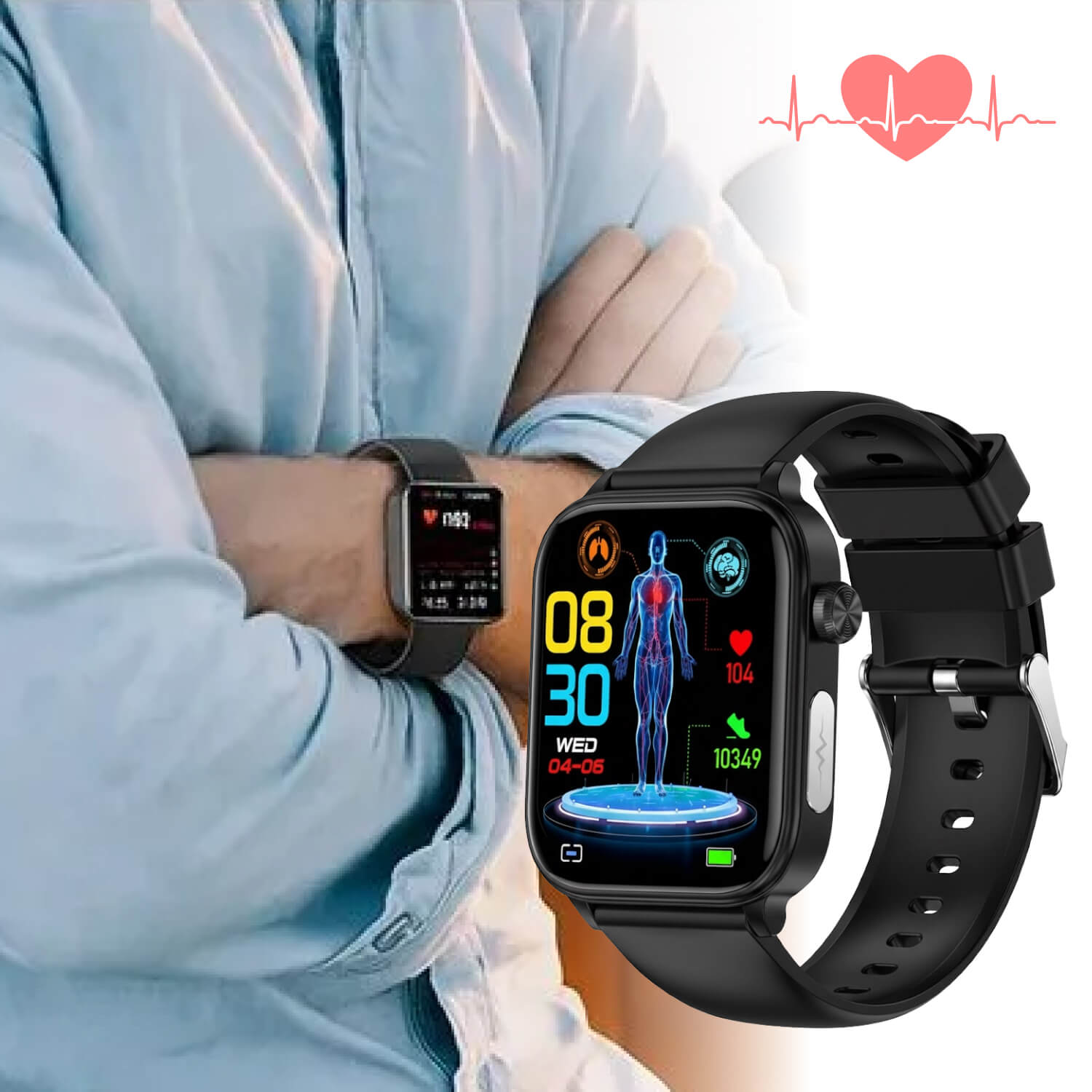 Smart Watch with AMOLED Display – Heart Rate & Sleep Tracker