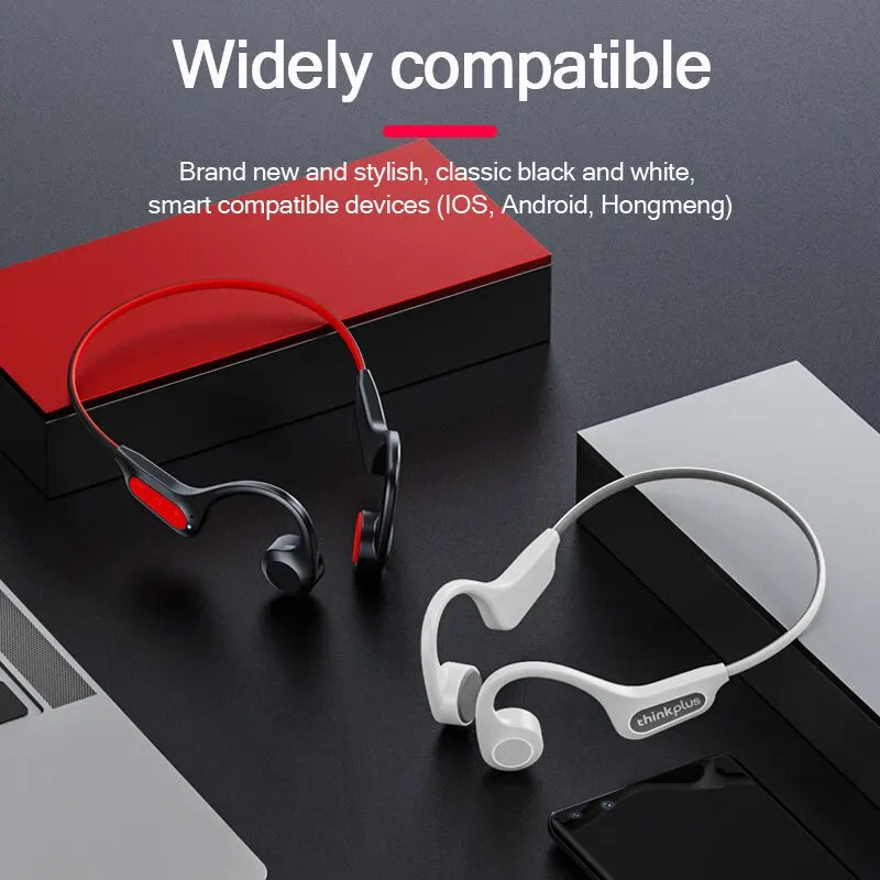 Bone Conduction Headphones | Bluetooth 5.3, IP56 Waterproof & Active Noise Cancellation for Sports and Daily Use