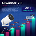 Portable 4K Projector with Remote Control - Mini Home Theater Projector for Movies, Gaming & Outdoor Use