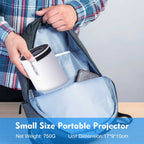 Portable 4K Projector with Remote Control - Mini Home Theater Projector for Movies, Gaming & Outdoor Use