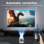 Portable 4K Projector with Remote Control - Mini Home Theater Projector for Movies, Gaming & Outdoor Use