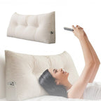Bed Wedge Pillow – Long Upright Back Support | Corduroy Cover