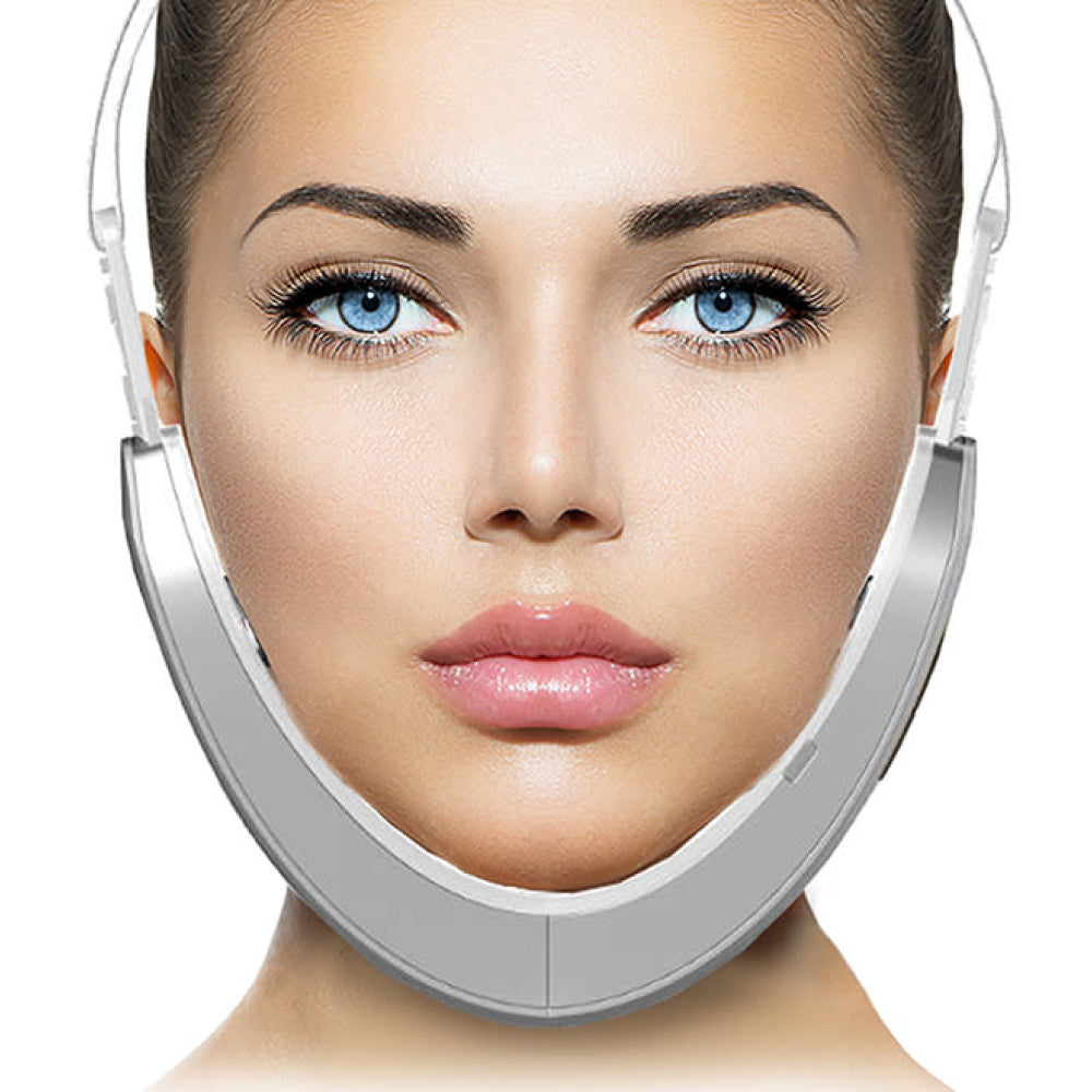 Double Chin Reducing Massager | E.M.S. & LED Light Therapy for Facial Sculpting and Contoured Jawline at Home
