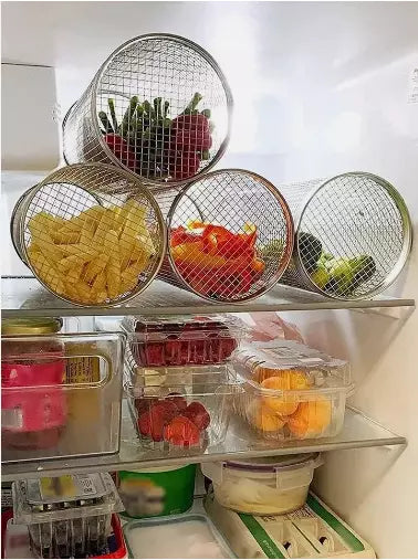 Stainless Steel BBQ Grill Basket | 360-Degree Rotating, Movable Door & Ideal for Grilling Vegetables, Meats, and Seafood