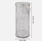 Stainless Steel BBQ Grill Basket | 360-Degree Rotating, Movable Door & Ideal for Grilling Vegetables, Meats, and Seafood