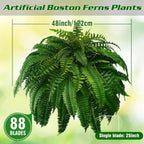 UV Resistant Lifelike Artificial Boston Fern | Realistic, Easy Maintenance & Ideal for Indoor/Outdoor Decoration