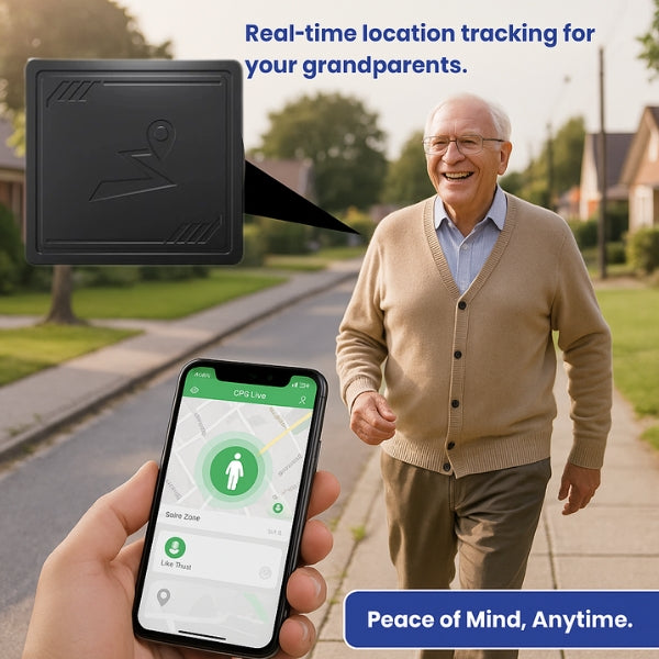 4G GPS Tracker for Seniors with Safe Zone Alerts | Real-Time Location for Dementia & Alzheimer’s Care – No Subscription Required
