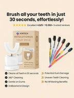Sonic Automatic Toothbrush | Antibacterial Silicone Bristles & Hands-Free Cleaning for Effortless Oral Hygiene