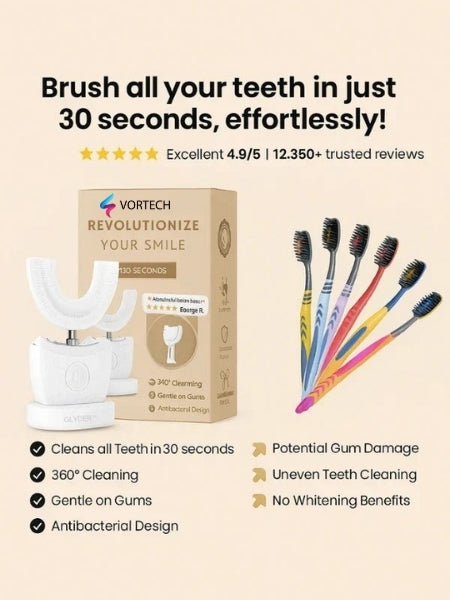 Sonic Automatic Toothbrush | Antibacterial Silicone Bristles & Hands-Free Cleaning for Effortless Oral Hygiene