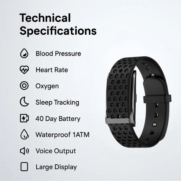 Blood Pressure Monitor for Seniors | Automatic 24/7 Monitoring, Waterproof & Ideal for Daily Health and Fitness