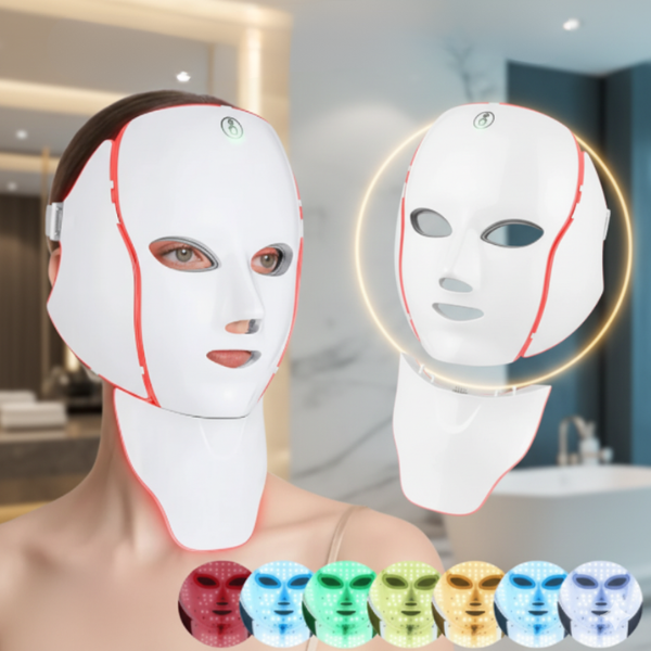 Red Light Therapy Mask for Face & Neck | 7-Color Skin Rejuvenation