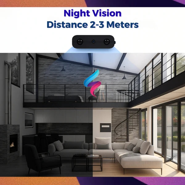 Wireless Miniature Camera with Audio | Night Vision, WiFi Connectivity & Compact Design for Home Security Monitoring