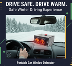 Portable Car Window Defroster | 12V-24V, Powerful Heat Motor & Compact Design for Winter Vehicle Heating