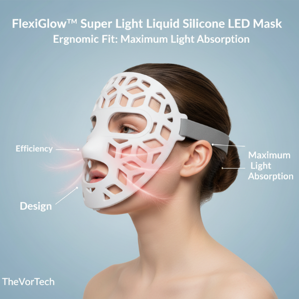 Silicone LED Light Therapy Mask Full Face | Flexible Soft-Fit Design