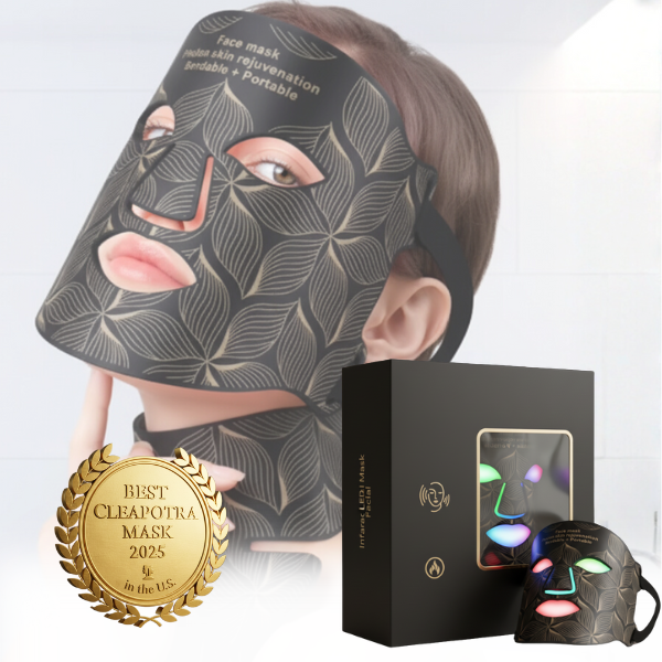 Infrared LED Facial Mask | Premium Light Therapy Device for Skin Rejuvenation | Laser Light Treatment Mask