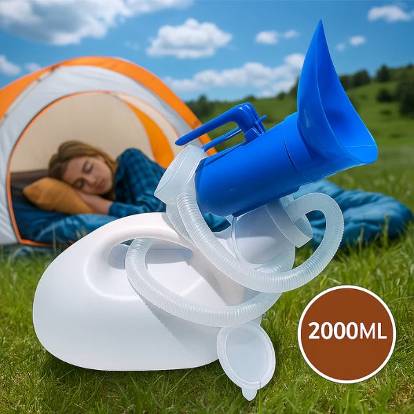 Portable Urine Travel Container | 2000ML Leak-Proof Design for Men & Women, Ideal for Camping, Hospitals, and Road Trips