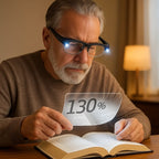 LED Magnifying Glass with 160% Magnification and Built-in Light for Reading, Hobbies, and Detailed Work