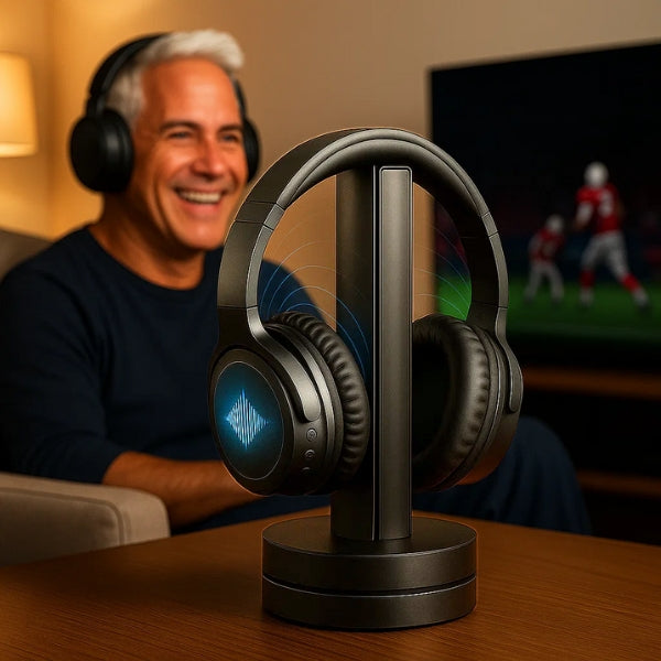 Wireless TV Headphones | Noise-Cancelling, Comfortable Fit & Ideal for Home Entertainment