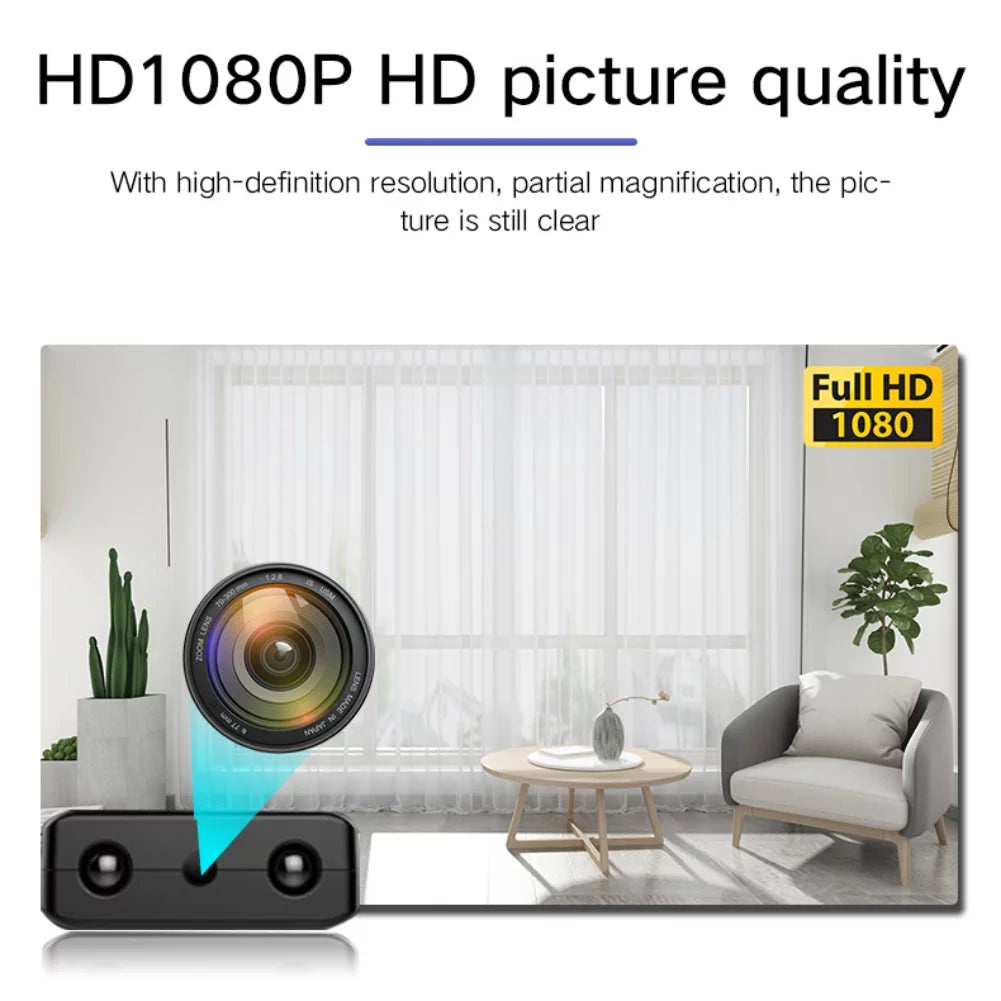 Wireless Miniature Camera with Audio | Night Vision, WiFi Connectivity & Compact Design for Home Security Monitoring