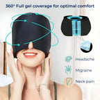 Migraine Gel Hood | Cooling Comfort, Pressure Therapy & Light Blocking for Instant Headache Relief