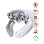Smart Neck and Back Massager Device - Relieve Headaches & Muscle Tension - Portable Pain Relief