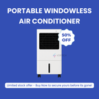 Portable Windowless Air Conditioner with Remote Control - Energy Efficient Cooling for Home, Office, and Small Spaces