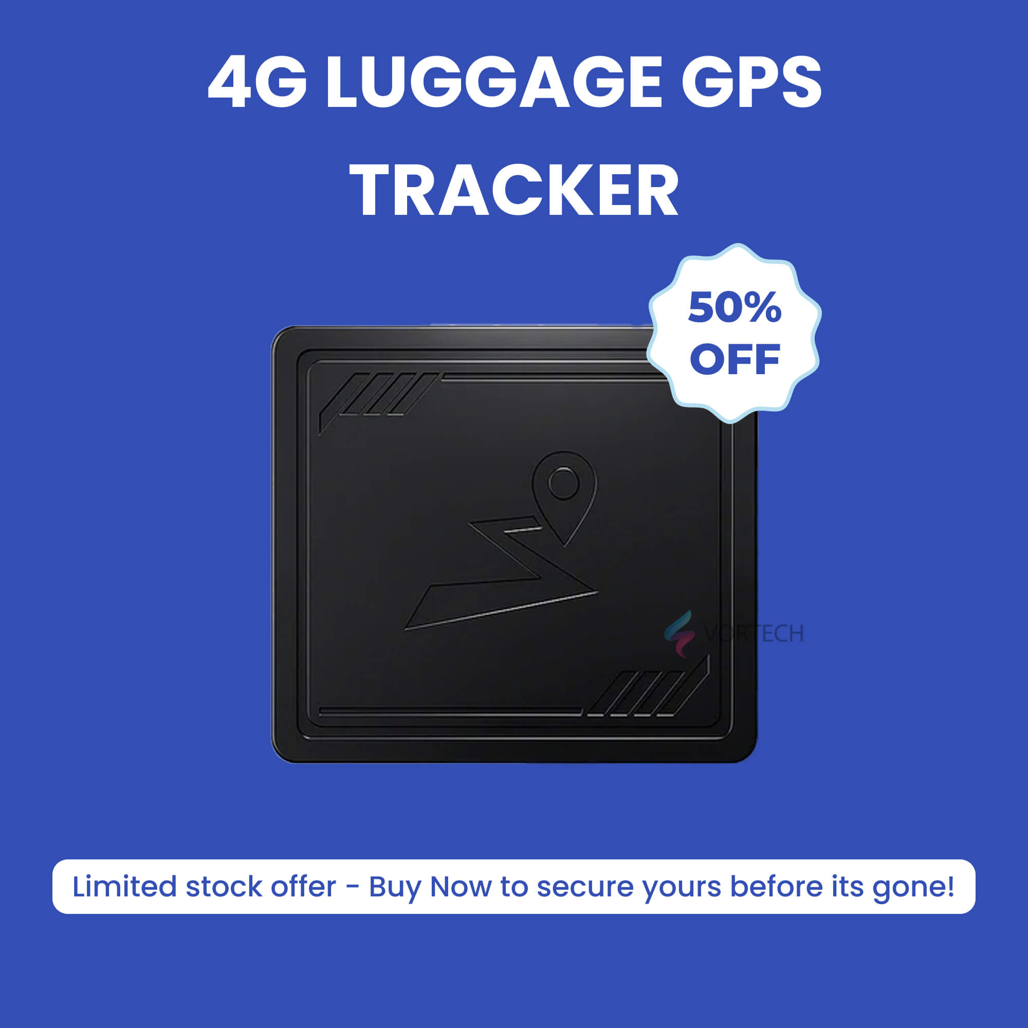 4G Luggage GPS Tracker with Real-Time Location | No Subscription, Geofencing Alerts & Anti-Theft Design for Travel Security