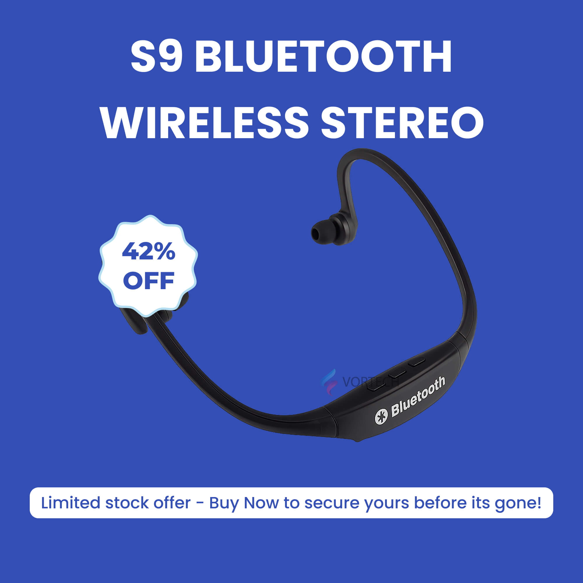 S9 Bluetooth Wireless Stereo Sport Universal Headphones