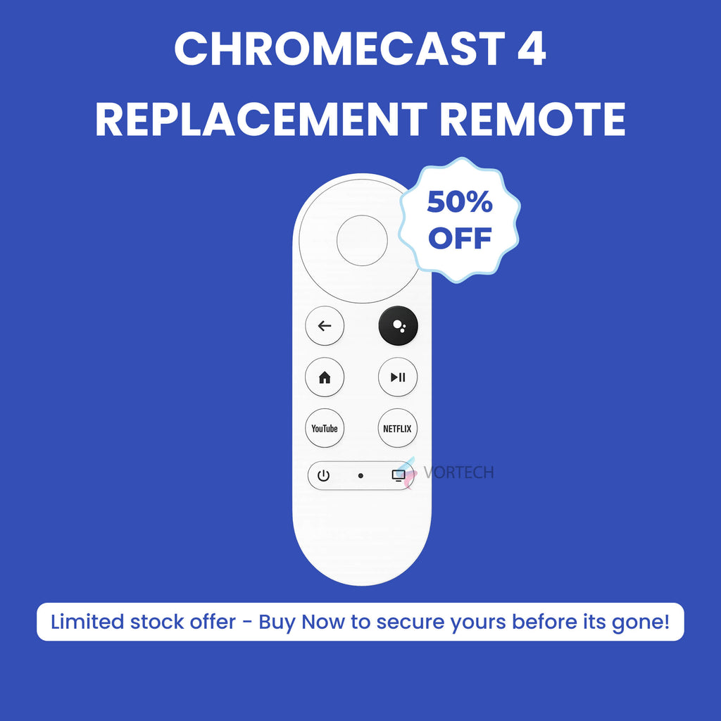 Chromecast 4 Replacement Remote | Easy Navigation & Quick Access for Seamless Streaming Experience