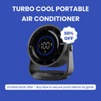 Turbo Cool Portable Air Conditioner | Whisper-Quiet, Adjustable Breeze & Compact Design for Home, Office & Car Use