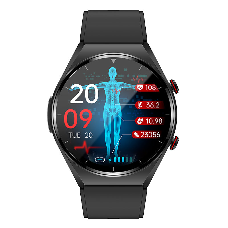 Smart Health Monitor Watch | One-Click Blood Sugar, ECG & Heart Rate Tracking for Daily Wellness