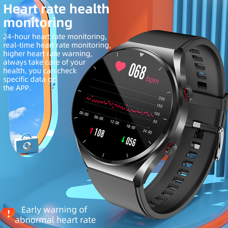 Smart Health Monitor Watch | One-Click Blood Sugar, ECG & Heart Rate Tracking for Daily Wellness