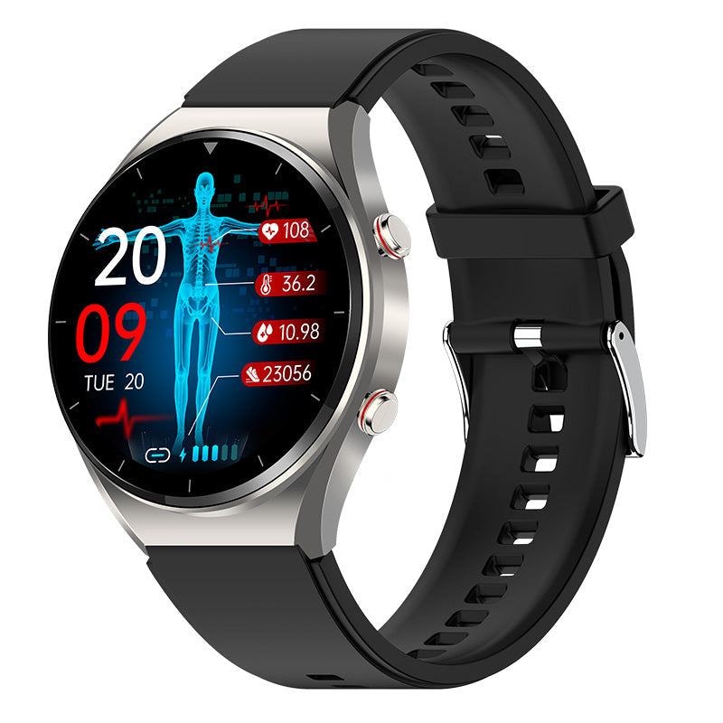 Smart Health Monitor Watch | One-Click Blood Sugar, ECG & Heart Rate Tracking for Daily Wellness