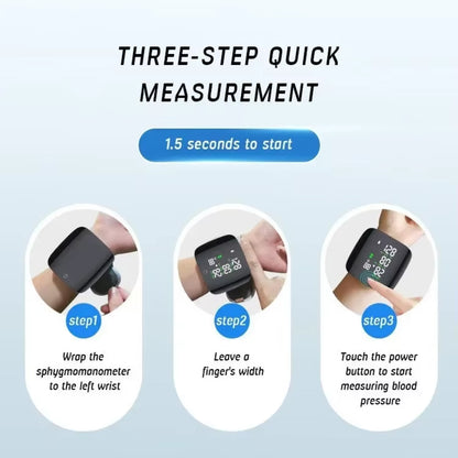 Portable Wrist Blood Pressure Monitor | LCD Display, Adjustable Cuff, Heart Rate Tracking & USB Rechargeable