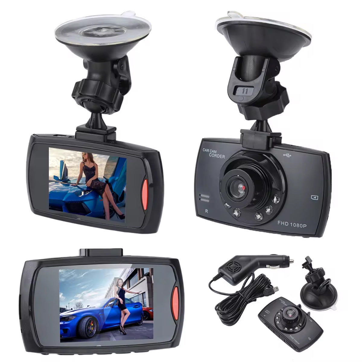 Full HD 1080P Car Dash Cam | Night Vision, 120° Wide Angle & Easy Installation for Safe Driving and Accident Recording