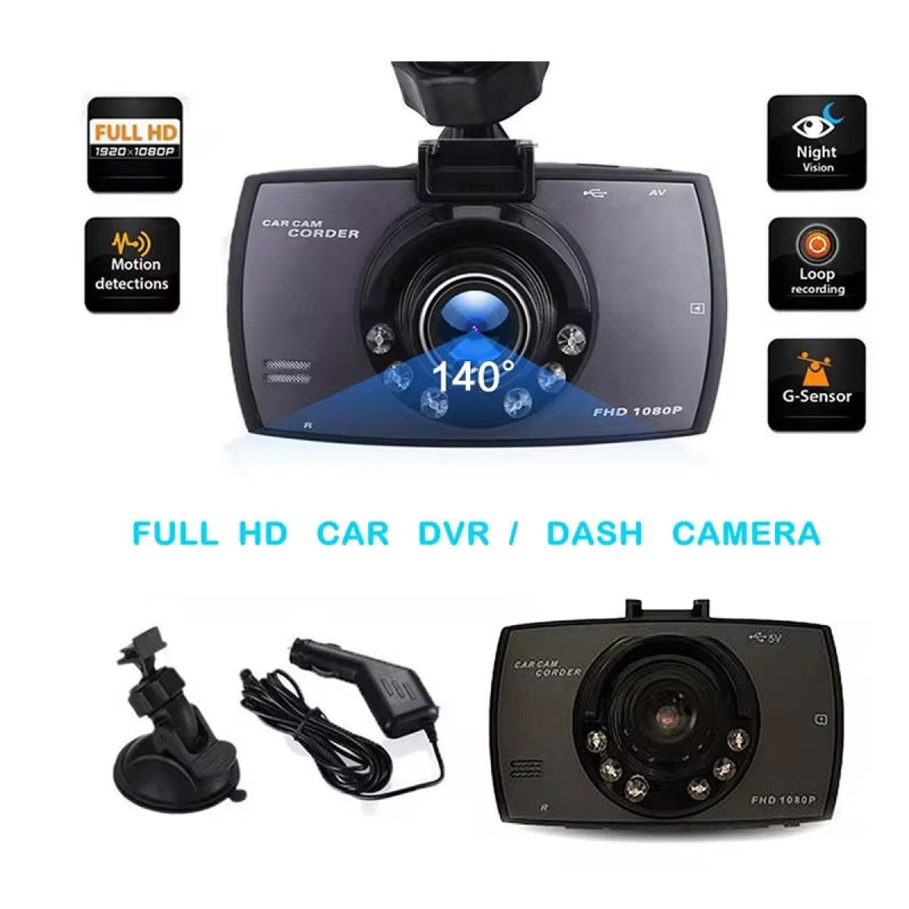 Full HD 1080P Car Dash Cam | Night Vision, 120° Wide Angle & Easy Installation for Safe Driving and Accident Recording
