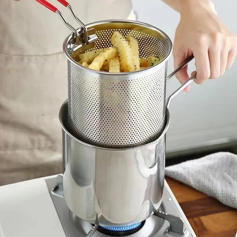 304 Stainless Steel Deep Frying Pot | Durable, Multi-Functional & Ideal for Frying Chicken, Tempura & More