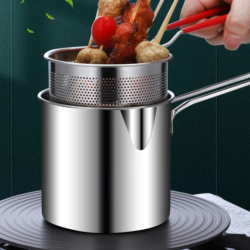304 Stainless Steel Deep Frying Pot | Durable, Multi-Functional & Ideal for Frying Chicken, Tempura & More