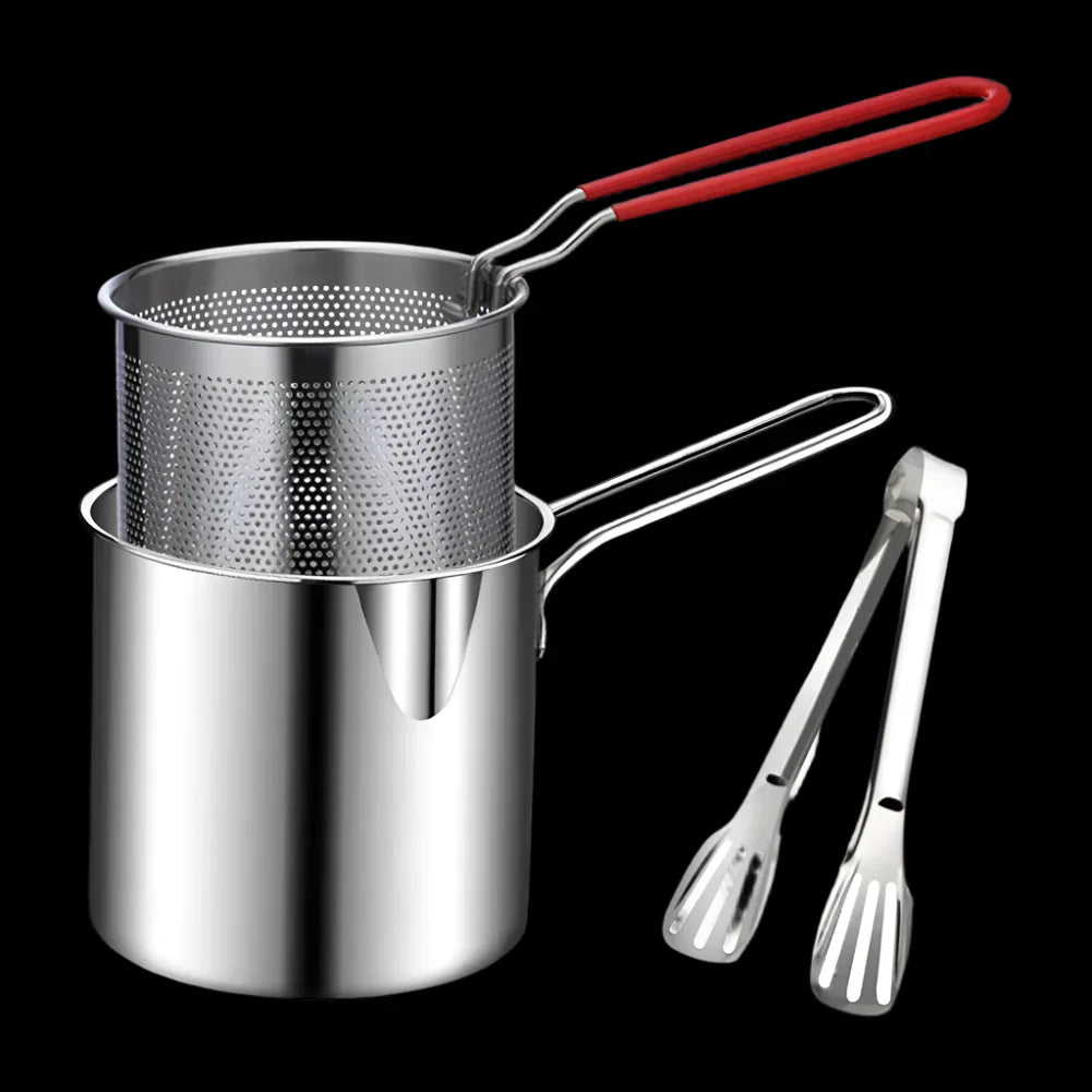 304 Stainless Steel Deep Frying Pot | Durable, Multi-Functional & Ideal for Frying Chicken, Tempura & More