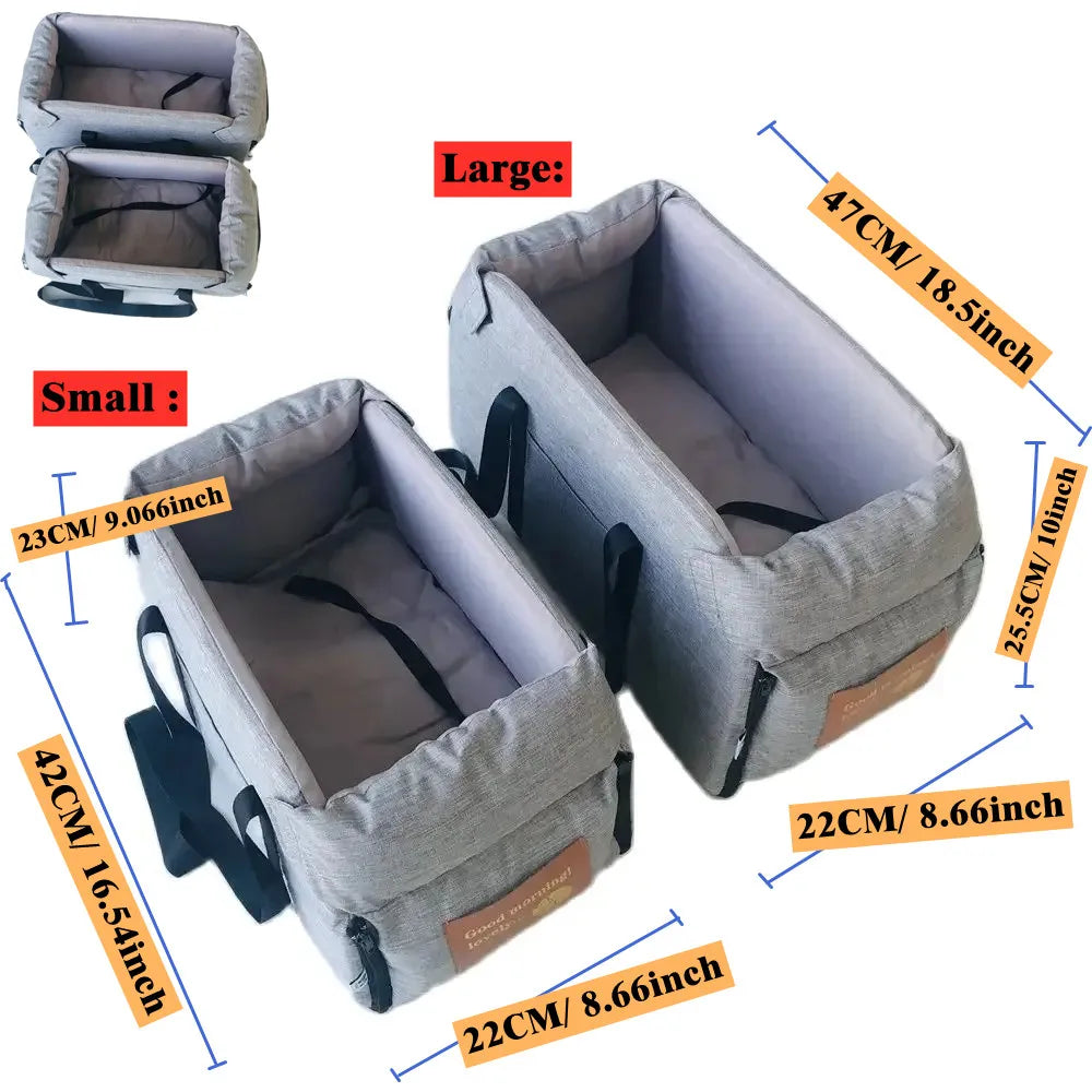Small Dog Booster Seat – Center Console Travel Carrier