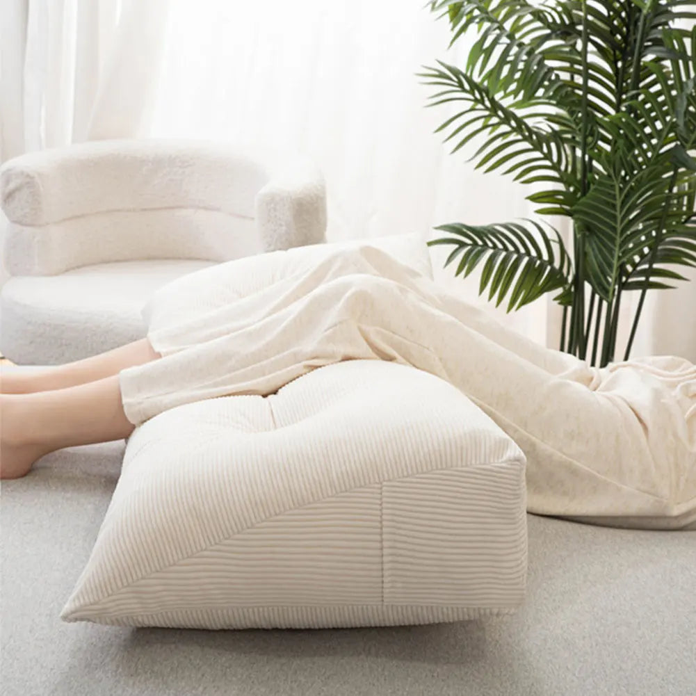 Bed Wedge Pillow – Long Upright Back Support | Corduroy Cover