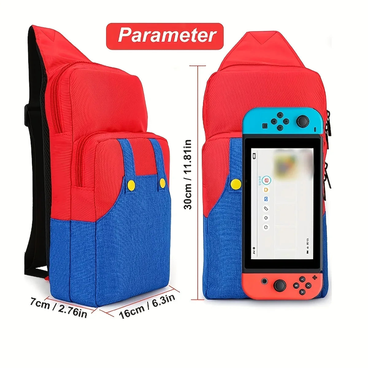 Waterproof Travel Bag for Nintendo Switch | Durable, Adjustable Crossbody Design for Console Accessories & Gaming On-the-Go