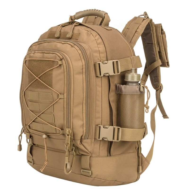 60L Military Tactical Backpack - Expandable Waterproof Rucksack for Camping, Hiking, Travel & Outdoor Adventures